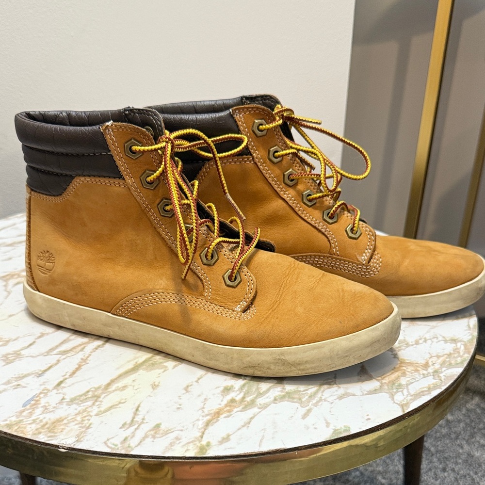 Timberland Brown and Tan Leather Boots